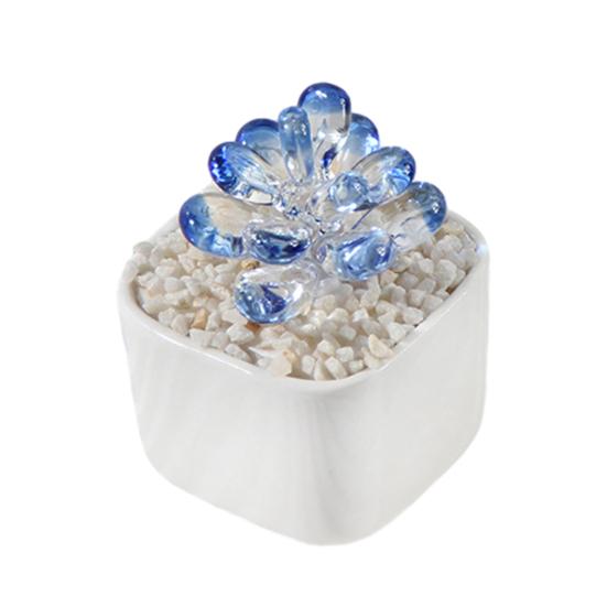 Glazed Succulents Potted Plants Artificial Succulents Mini Maintenance-Free