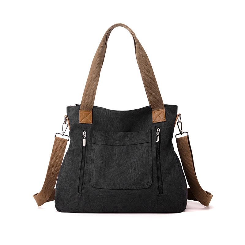 

Canvas Women Bag Handheld Bag Korean Fashion Shoulder Bag Women Large Capacity Handheld Bag Women Crossbody Bag чорний