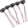 10Pcs I / T Type Cable Battery Holder Clip Battery Holder Snap on Battery Clip Connector Soft Hard Shell Black Red Cable