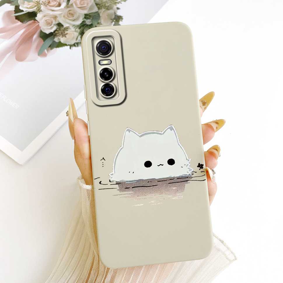 Einfaches Design Print Für vivo Y73s 5G V2031A Hülle Silikon Rückseite Für Vivo Y73S Y 73s 5G 6.44" Stoßfeste Handyhüllen Bumper