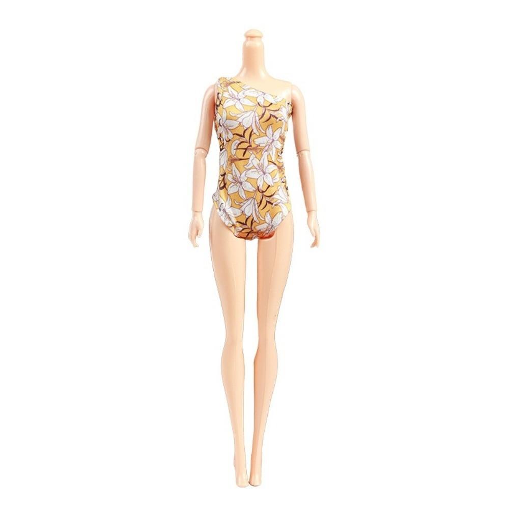Soft Cloth Fashion Doll Beachwear Floral Print Doll Swimwear Doll Swimsuit Clothes Doll Dress Up