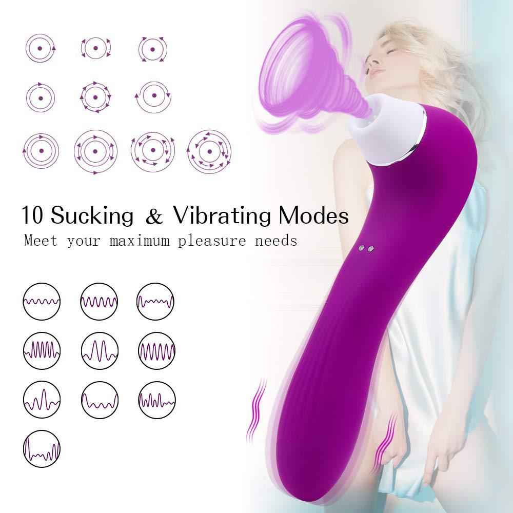 Sex Toys Double-headed Sucking Vibrator Clitoris G-spot Stimulation