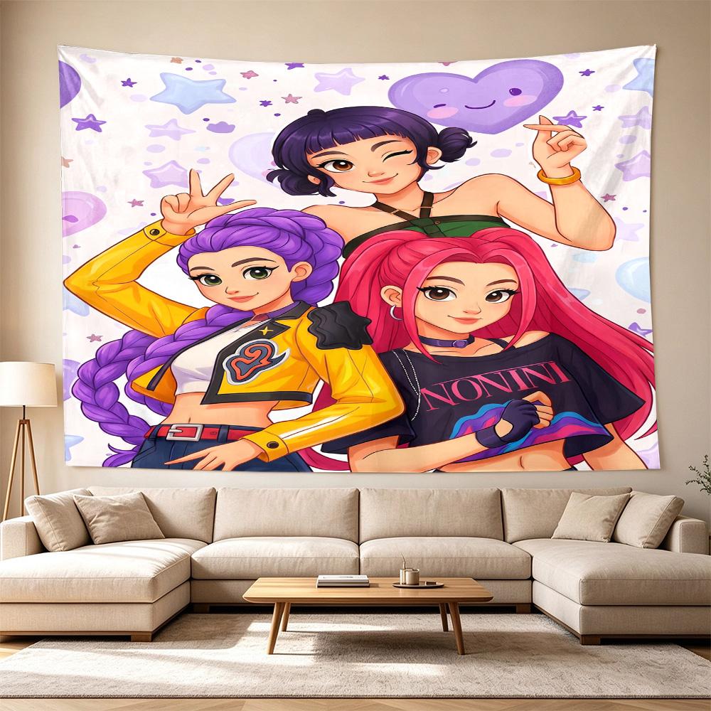 Dance Party Stars Decorative Wall-Hanging Tapestry, Home Ornament for Living Room,Dorm and Fan Parties,Multi-style,celebrities,cartoons,music,sports s