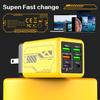 Mecha Style PD240W Fast Charger: 4-USB & 2-Type-C Ports, Compatible with Apple & Huawei Devices