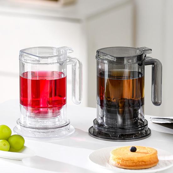 Tea Infuser Mug with Lid Detachable Filter Teapot for No-Bitter Brewing Large Capacity Leak-Proof Tumbler for Loose Leaf Tea