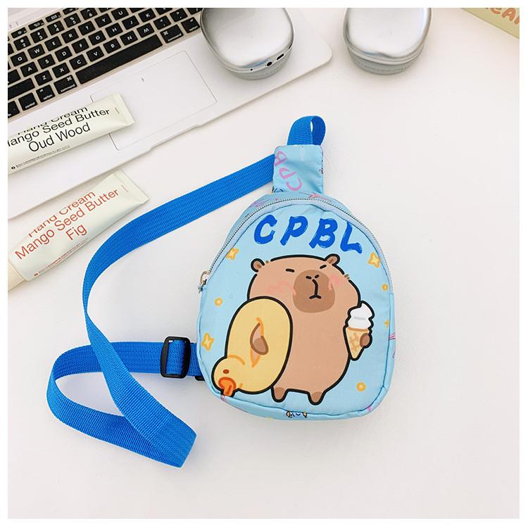Capybara Crossbody Printed Bag Children Cartoon Outdoor Leisure Bag Shoulder