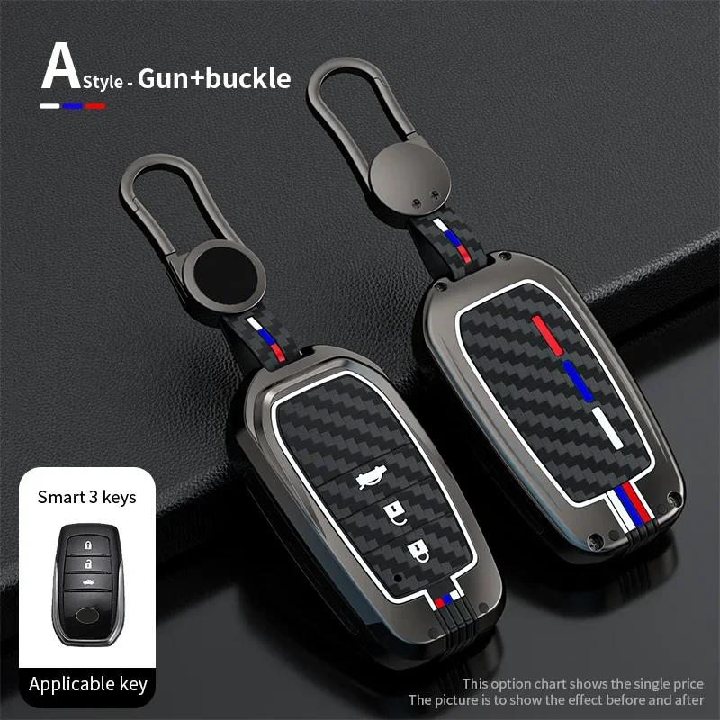 Styling Mouldings 2/3/4/5/6 Buttons Car Key Cover Case for Toyota Rav4 Prime Prius Prime 2019 2020 2021 2022 Keychain Protector 