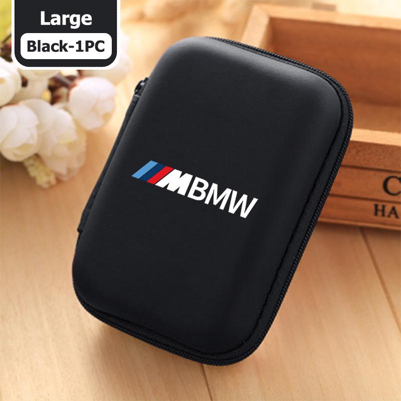 WSQK5 Car Portable EVA Storage Earphone Cable Case Bluetooth Bag For BMW M Performance Alpina M3 M5 M6 X1 X3 X4 X5 G20
