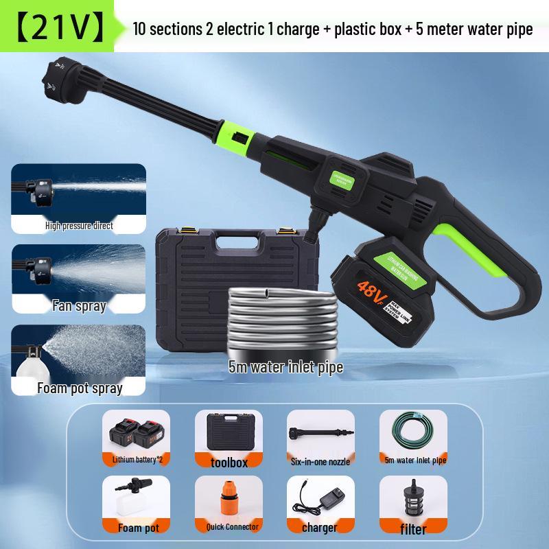 Rechargeable Portable High-Pressure Car Wash Gun with Lithium Battery