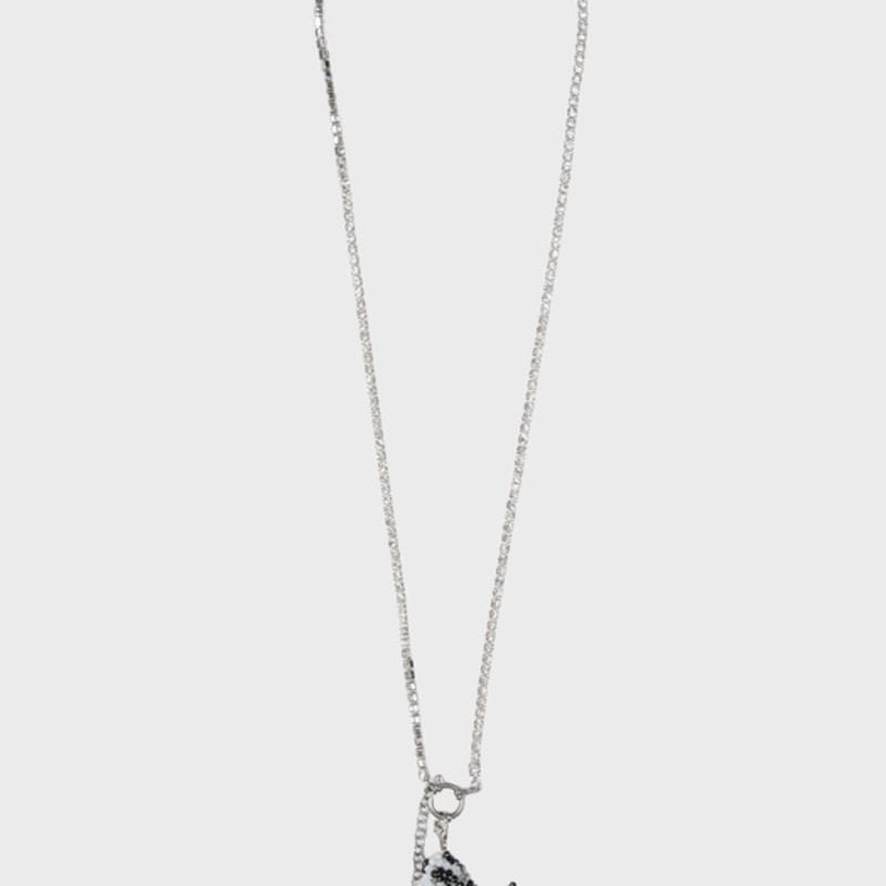 Eireve JEWEL CHAIN LONG NECKLACE WITH DALMATIAN PUPPY
