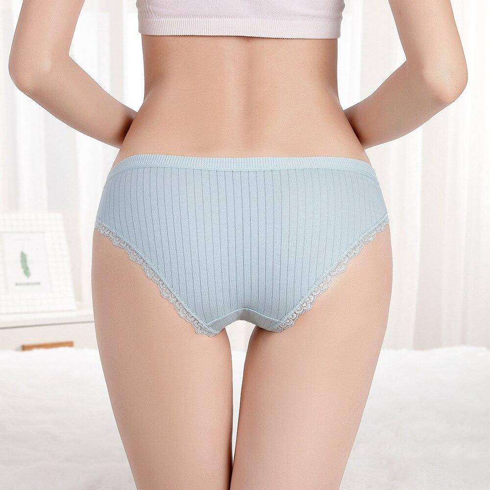 Frauen Slips Baumwolle Sexy Sport Höschen Mittlere Taille Weiche Feste Weibliche Unterwäsche Damen Knickers Dessous Unterhosen 6 Teile/los
