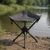 Outdoor Swivel Folding Stool Fishing Chair  Aluminum Alloy Portable Camping Chair with Storage Bag Outdoor Equipment