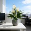1/3 st Konstgjord Fredslilja Spathiphyllum Realistisk för Trädgård Uteplats Balkong Sommar Bröllop Semester Inomhus Utomhus Dekor