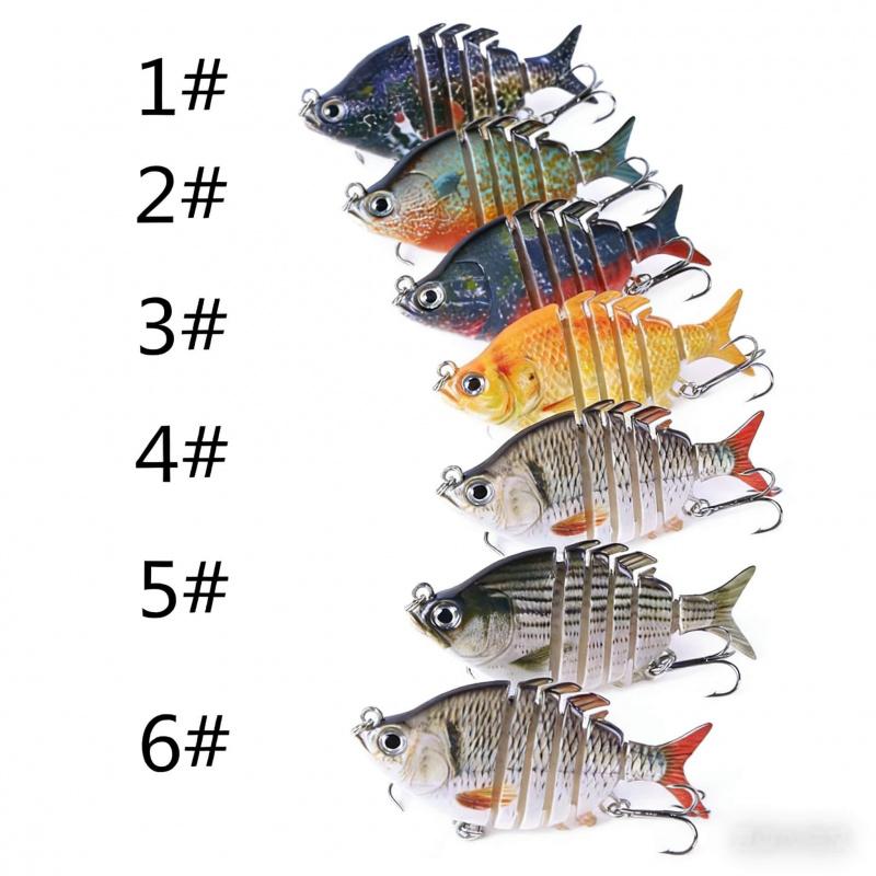 8Multi-section Lure Soft Bait with hooks6.35CM9.3GBionic Artificial Bait Suitable for Both Freshwater and Saltwater Fishing for