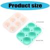 6 Cavity Ice Cubes Molds Silicone Tray for Coffee-peach