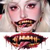 Halloween Horror Big Mouth Tattoo Sticker Waterproof Lasting Realistic Horror and Funny Temporary Tattoo Stickers 1/10PCS Random