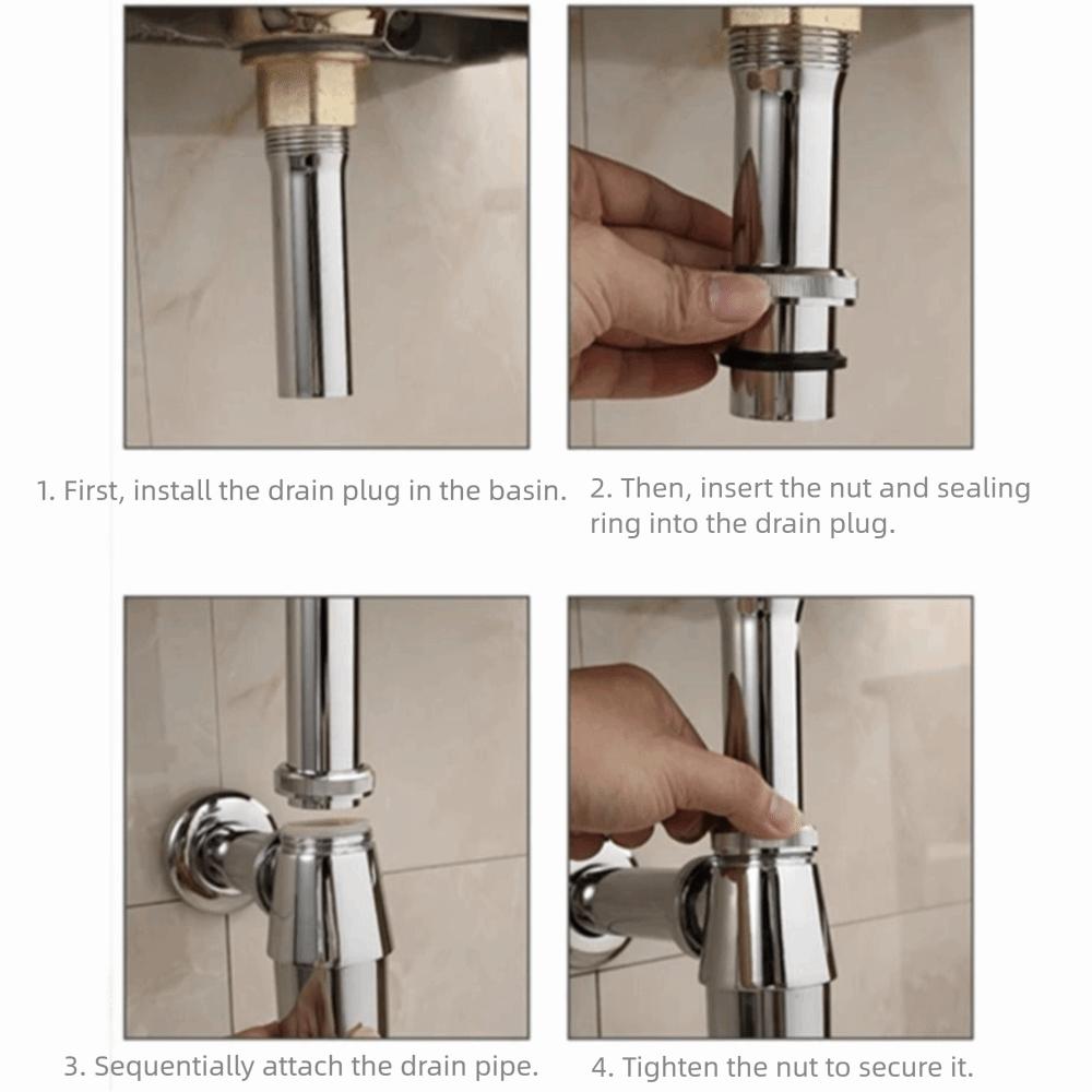 Zinc Zinc Zinc Alloy Bottle Trap Deodorant Type Without Overflow Sink Waste Trap Drain Kit  Kitchen