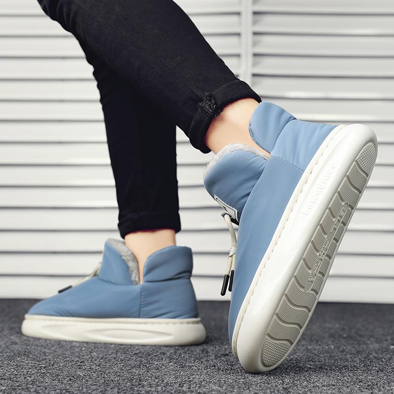 Northeast snow boots men's winter men's shoes 2025 new wool shoes women's velvet thickened warm cotton shoes bread shoes