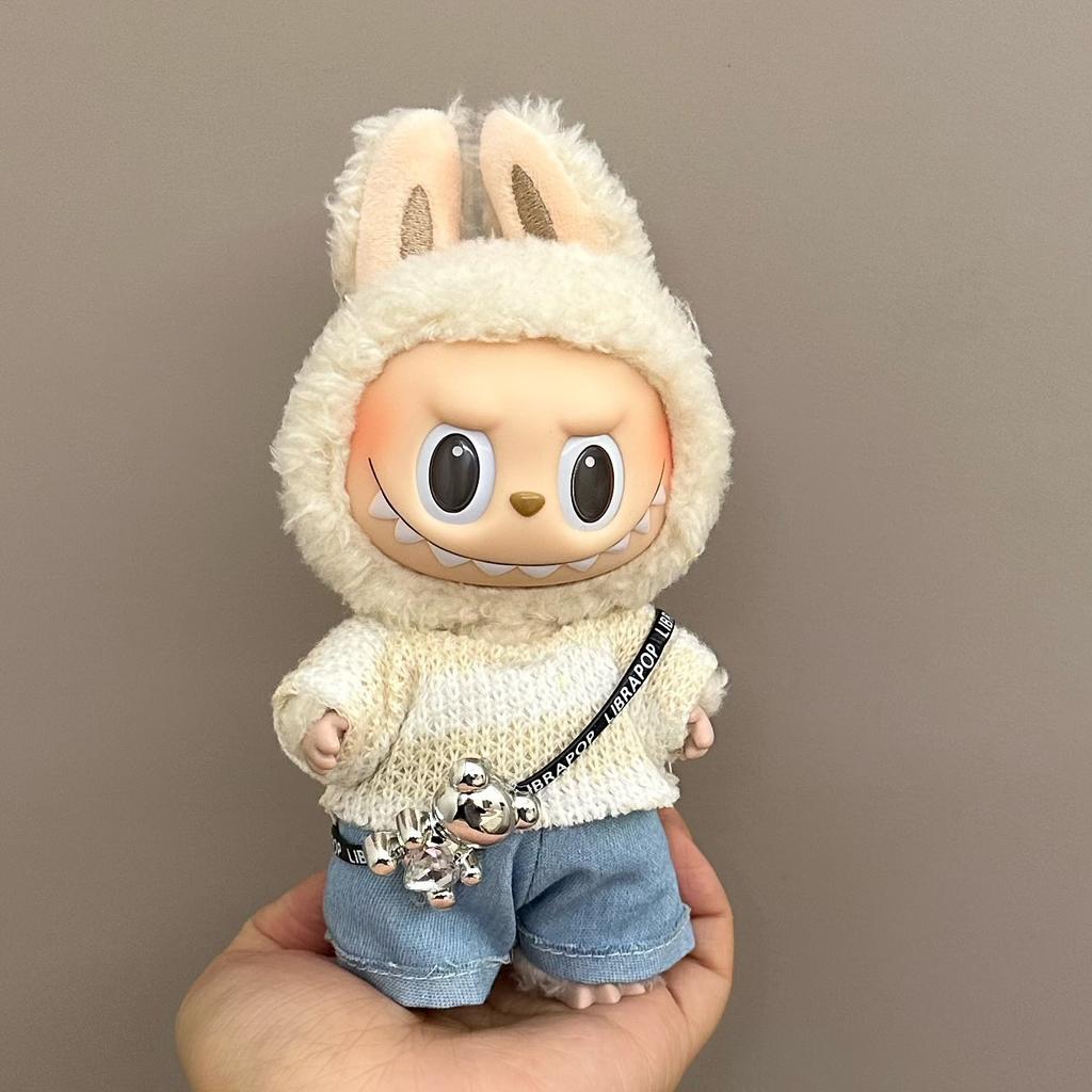 Doll Clothes For 15-17CM I II III Labubu Outfits Mini Plush Cotton Idol Doll Clothing Sitting Party Accessories Gifts