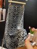 American Retro Satin Leopard Print Fishtail Bodycon Skirt - High Waist, Drawstring Midi
