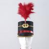 Drum Major Hat Conductor Performance Majorette Hat Drum Band Hat Toy Soldier Hats with Feather Decor Cosplay Accessories