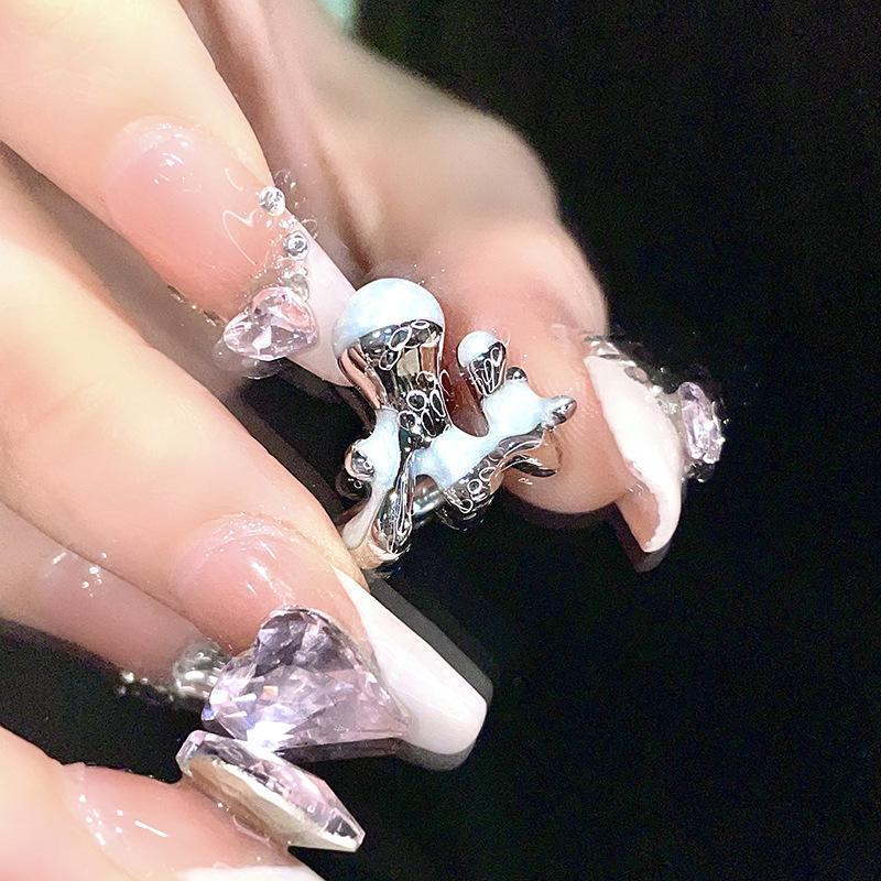 Super Fairy Exquisite Three-Dimensional Butterfly Ring Female Zircon Cold Wind Niche Design Sense Advanced Sense Open Ring