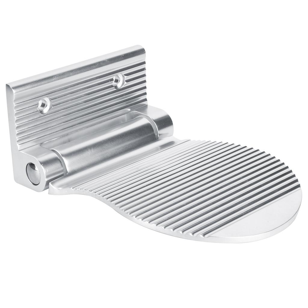 Fußstütze Wandmontage Raumaluminium Rutschfestes Fußpedal für Flur Eingangsbereich Badezimmer(Silber )