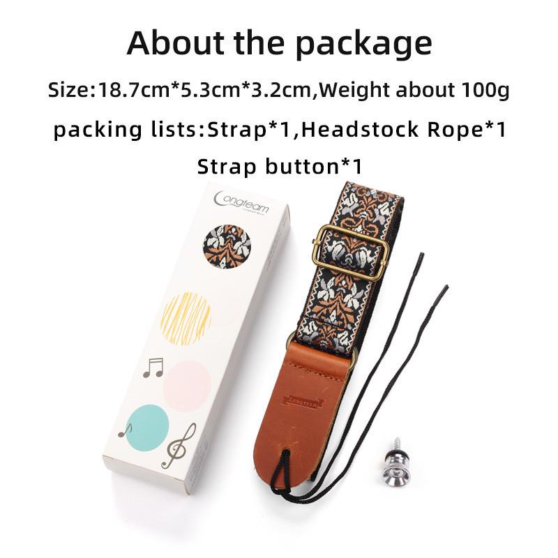 Langting Embroidered Ukulele Shoulder Strap