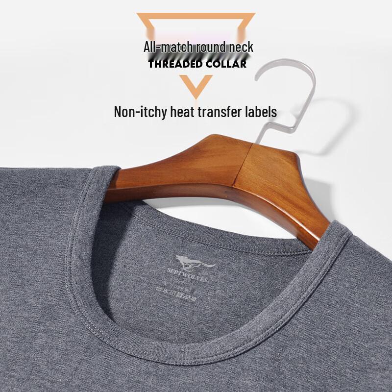 Septwolves Men's Pure Cotton Thin Thermal Underwear Set