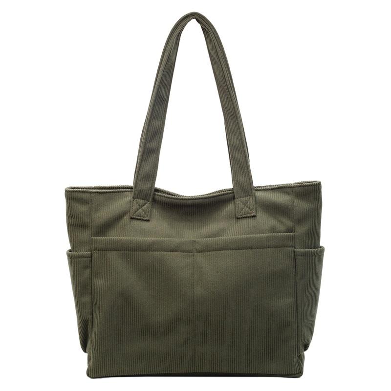 Lightweight Large Capacity Commuter Tote Bag Solid Color Shoulder Bag