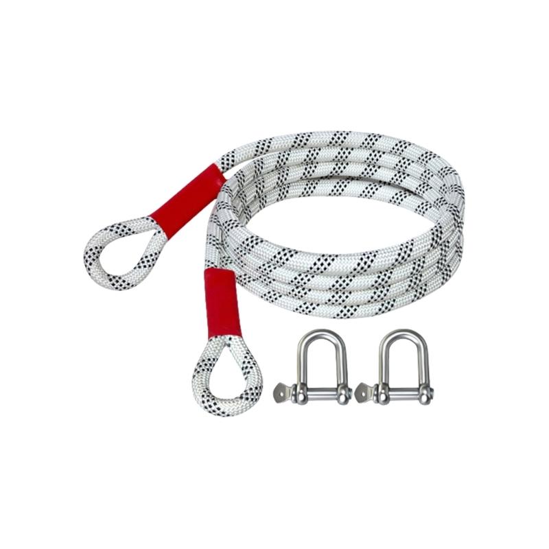 Industrial Grade Towing Strap Recovery Rope Reinforced Vehicle Tow Cable Heavy Duty for Emergency Roadside Assistance