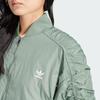 adidas Üç Şeritli Hafif Bomber Ceket, Bol Kısa Stil Kadın Ceketleri, İz-Yeşil IY3421