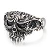Titanium Steel Jewelry Skull Hollow Wide Open Bracelet Accessories 