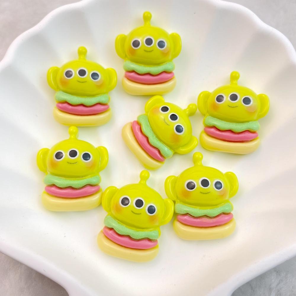 

10Pcs New Cute Cartoon Little Bear, Monster Series Flat Back Ornament Jewelry Bows Accessories