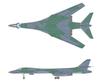 Platz/Dragon 1/144 US Air Force B-1B Lancer Bomber, Early Model, Three-Color Camouflage, 337th Bombardment Squadron, 96th Bombardment Wing, Plastic Mo