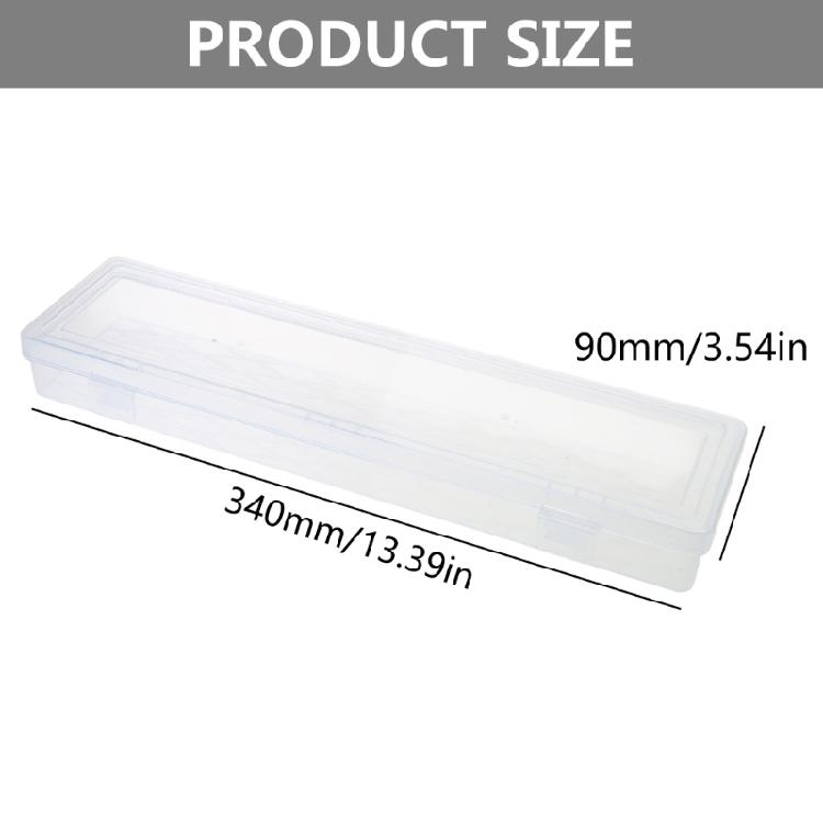 Lekka 14-calowa skrzynka narzędziowa z przezroczystą pokrywą Prostokątny organizer do porządkowania małych przedmiotów w różnych miejscach