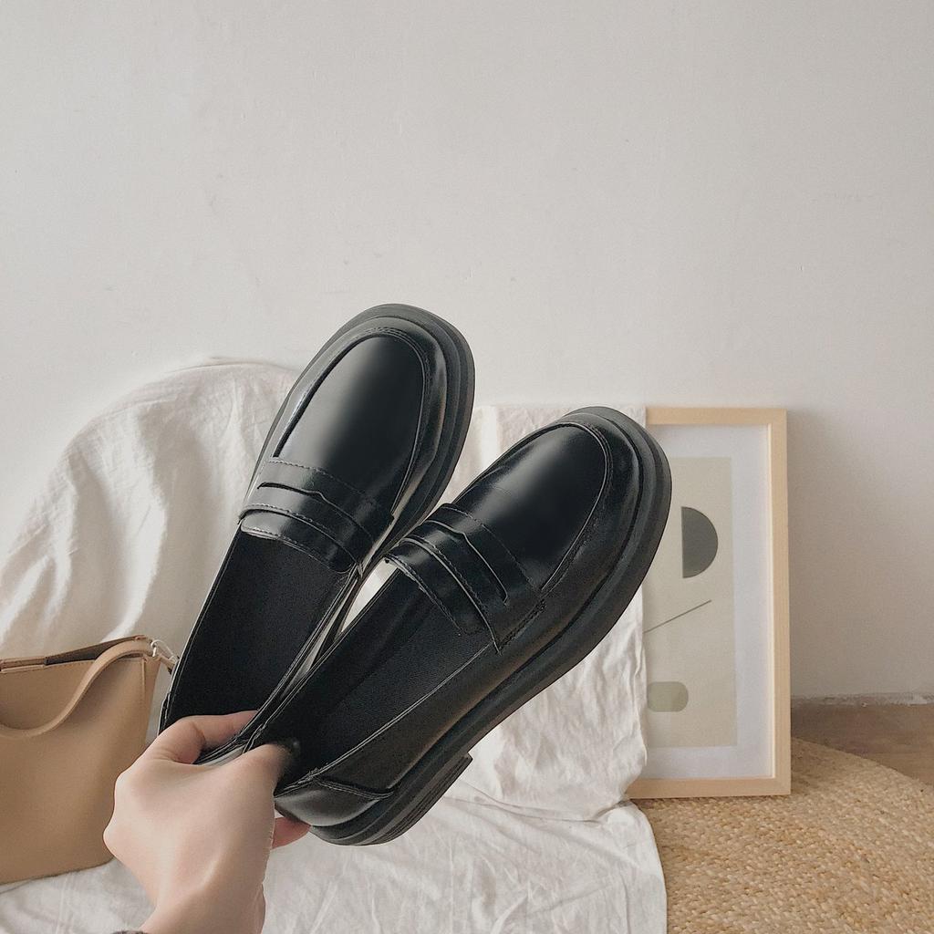 Xiaoxiangfeng single shoes women's shoes 2025 new spring and autumn loafers platform heel thick heel British style small leather shoes