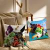Popular Cartoon Crazy-A-Angry Birds-Game Cushion Cover Pillowcase Anti-Dustmite Living Room Sofa Decor Cushion Room