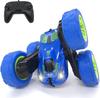 Threeking RC Stunt Cars Auto na dálkové ovládání Oboustranné řízení otočné auto o 360 stupňů, zelená