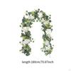 Artificial Eucalyptus Wreath 6 ft Reusable Lifelike Decoration Gift Rattan Garland for Outdoor