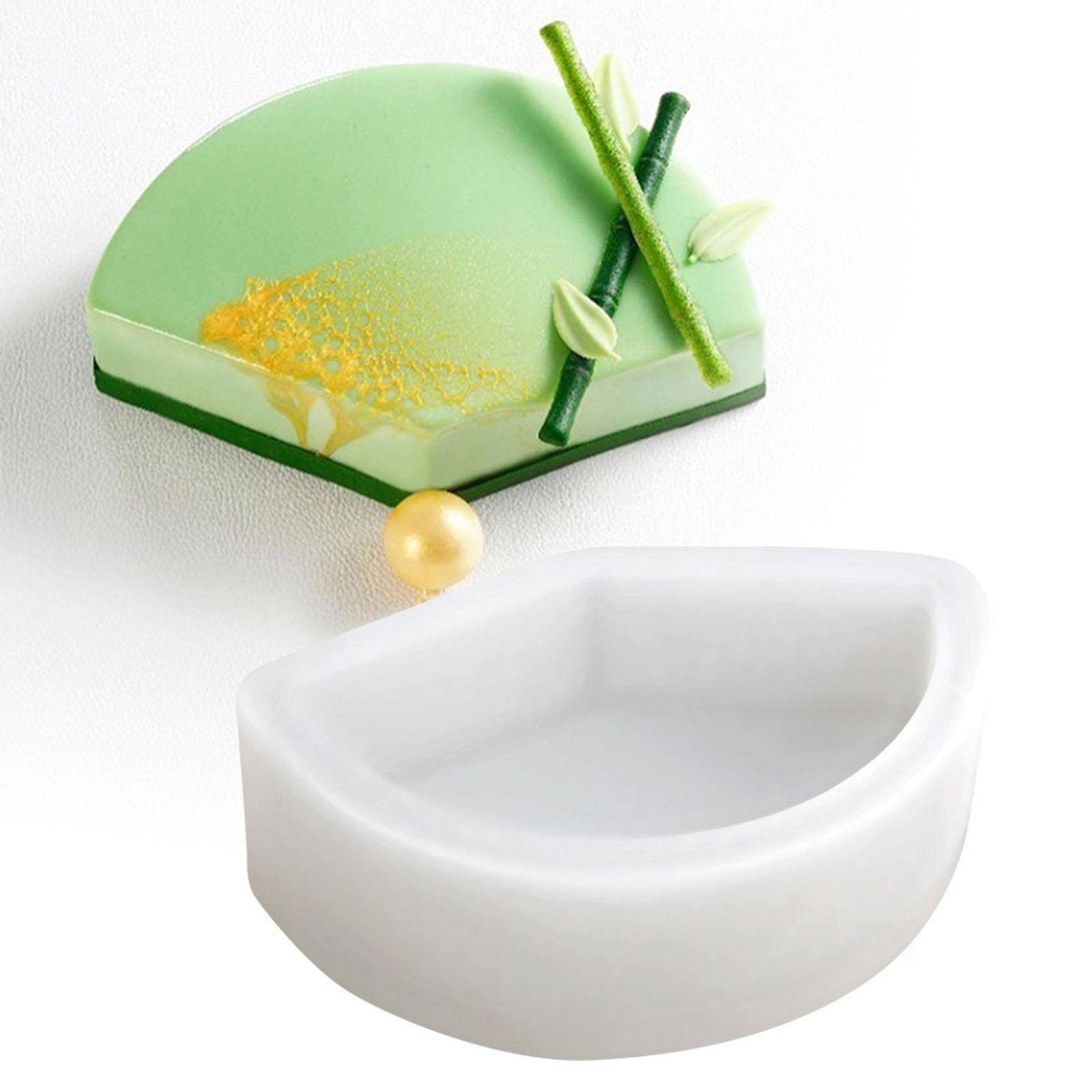 

Silicone Chocolate Moulds Fondant Molds Candle Mould Soap Mold Fan Shape Silicone Material Perfect Gift for Baking Lover прозрачный