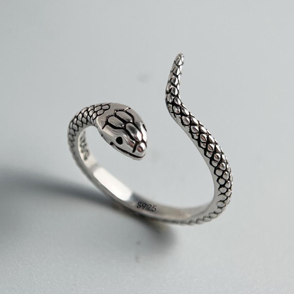 Xiaomi 925 Sterling Silver Rings for Women Couple Minimalist Handmade Simple Vintage Snake Ring Fine Jewelry Gift Prevent Allergy