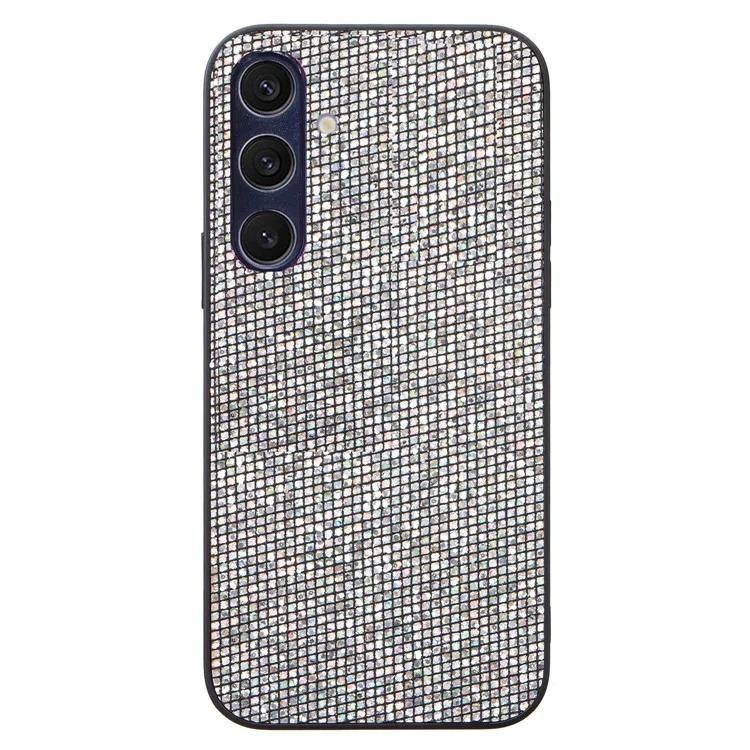 

Для Samsung Galaxy S24+ Чехол С Полным Декором Блесток Противоударный Чехол Для Телефона ТПУ - Серебристый