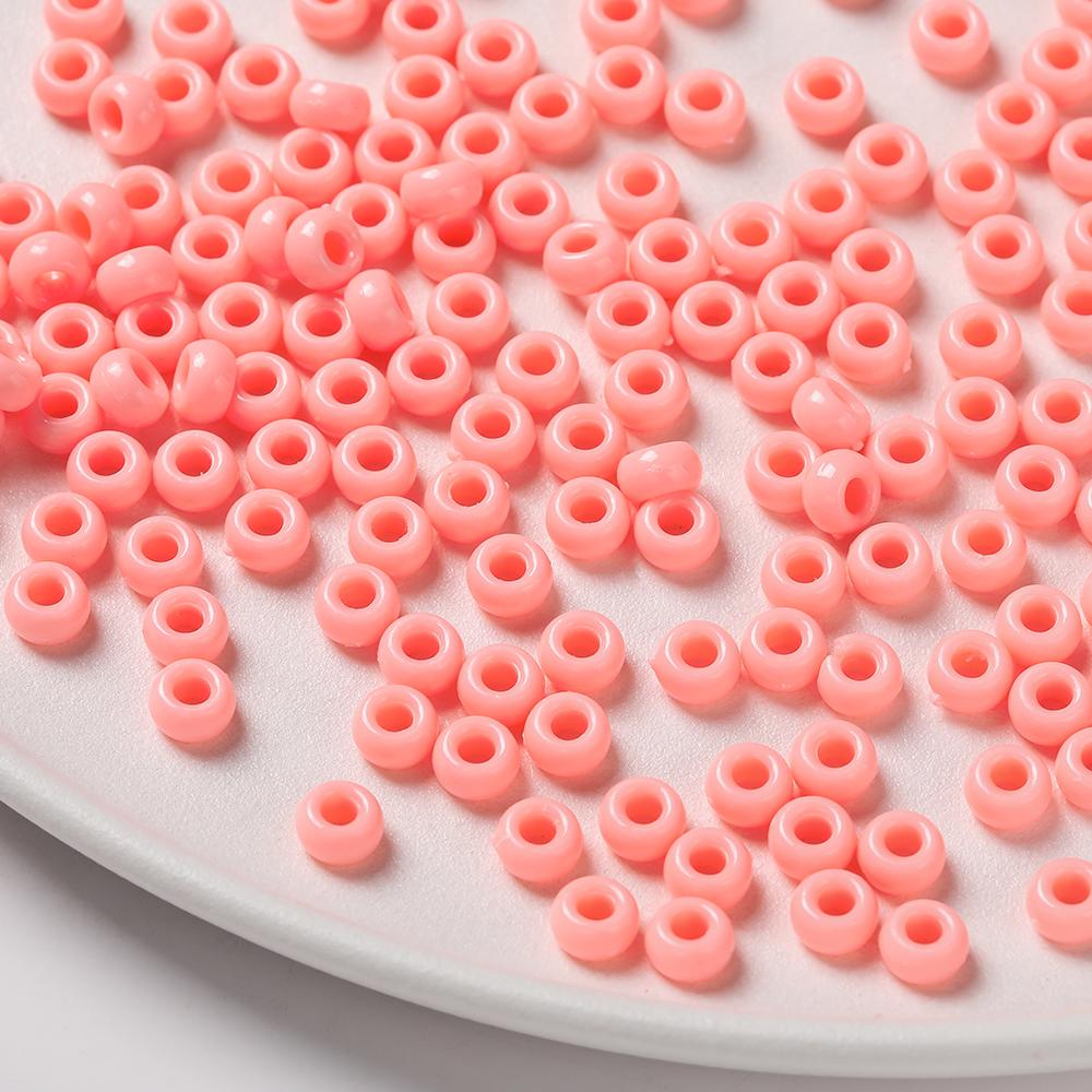 100pcs 4*7mm Acrylic Big Holes Beads Colored Spacer Loose Beads for DIY Necklace Bracelet Phone Charms Jewelry Making Supplies