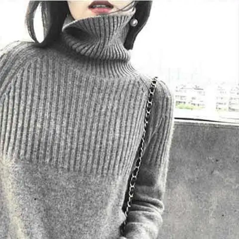 

Sexysexy, водолазка, женские свитера, повседневные пуловеры, однотонный корейский топ с длинным рукавом, вязаный свитер, женский зимний зимний плюс размер S