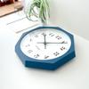 KATOMOKU Muku Clock 12 Octagonal Blue Wall Clock Sweep Movement km-97BLRC8 30.0cm (Radio-controlled Clock)
