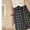 DaYin Girls' Casual Plaid A-line Long Skirt