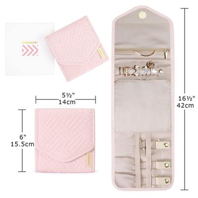 Opvouwbare sieradendoos Roll Reissieraden Organisator Draagbaar Voor Reis Oorbellen Ringen Diamanten kettingen Broches Opbergtas