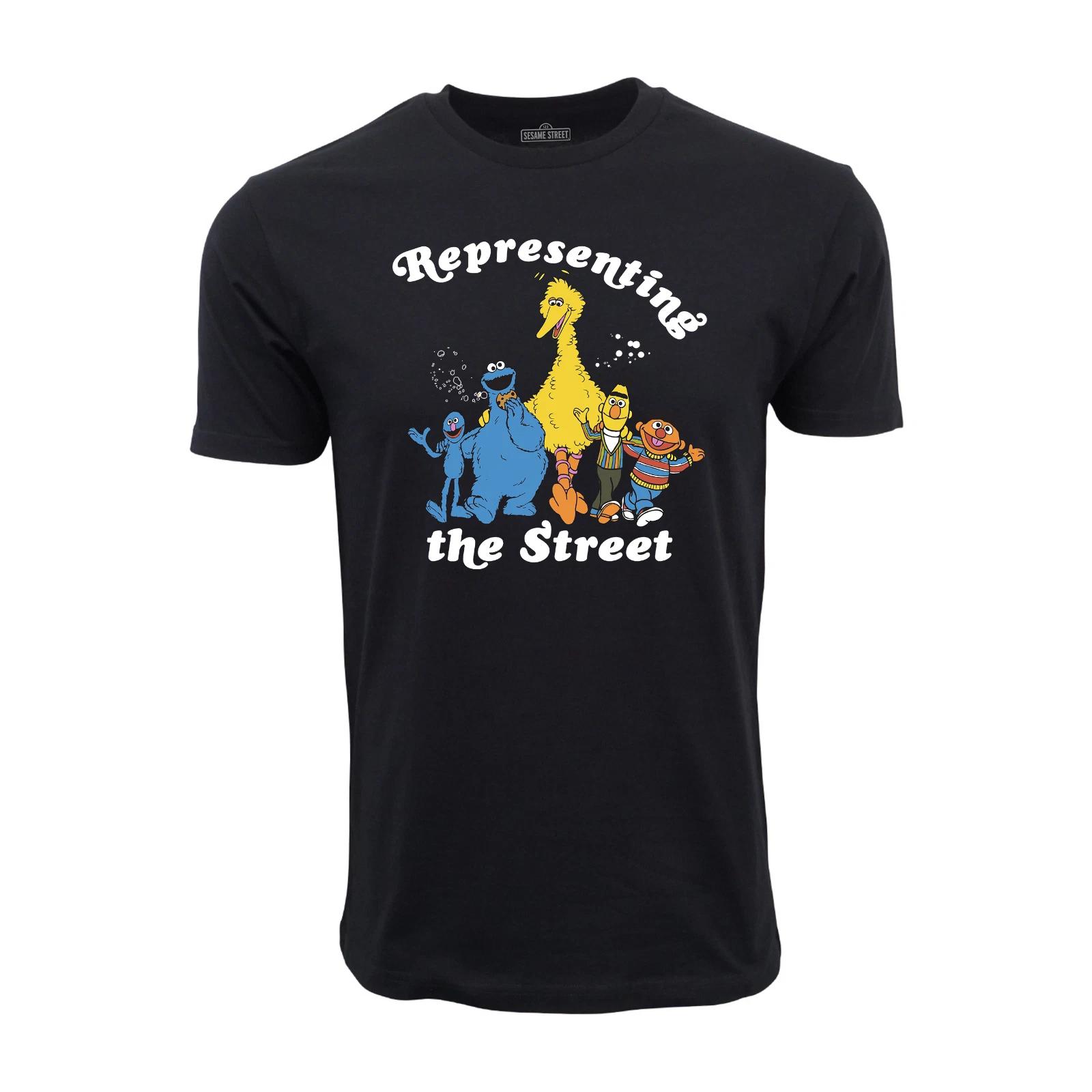 Unisex Adult Casual Graphic Sesame Street Representing The Street G... S