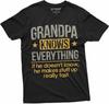 Herrarnas Farfar Vet Allt Rolig T-shirt Fars Dag Födelsedagspresent till Pappa T-shirt